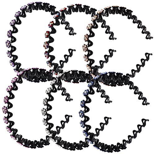ARTSEWPLY 6stücke Haarband Für Mädchen Strass-stirnband Vintage-haarreif Dekoratives Stirnband Rutschfestes Stirnband Für Frauen Haarschmuck Zum Waschen Des Gesichts Geeignet Für Verschieden von ARTSEWPLY