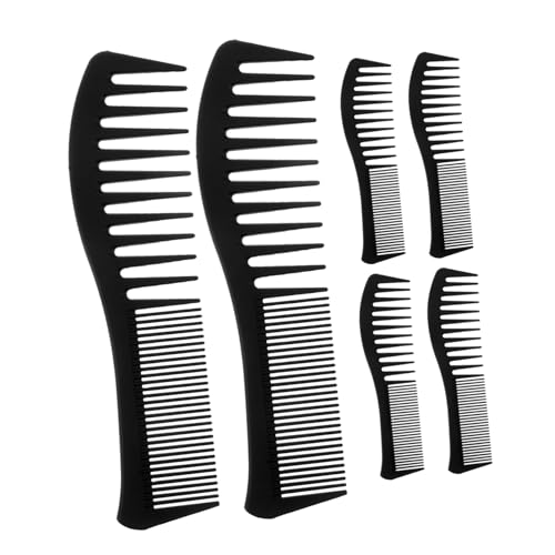ARTSEWPLY 6stücke Doppelseitiger Friseurkamm Mit Breiten Und Feinen Zähnen Für Damen Und Herren Hitzebeständiger Kamm Zum Kämmen Und Stylen Ergonomischer Fischförmiger Griff von ARTSEWPLY