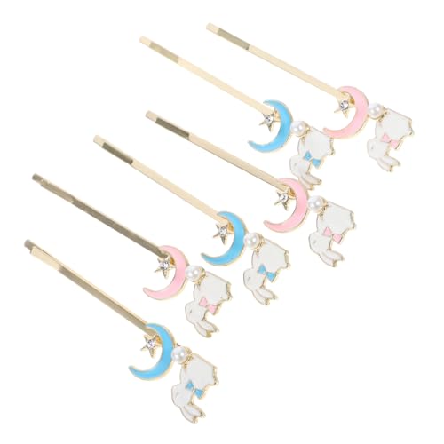 ARTSEWPLY 6 Stück Teiliges Hasen Haarspangen für Mädchen und Teens Stabile Bunte Bobby Clips Niedliche Haaraccessoires zum Sicheren Styling Vielseitig Verwendbar für Alltag und Festtage von ARTSEWPLY