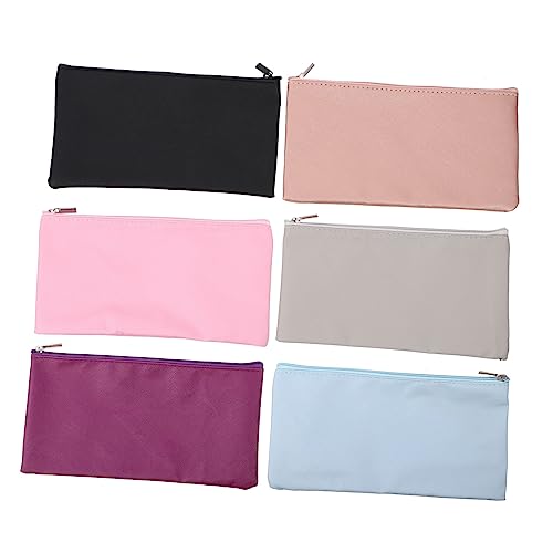 ARTSEWPLY 6 Stück Teiliges Kosmetiktasche aus Schwarzem Oxford Wasserdichter Make Up Pinsel Organizer mit Reißverschluss Kompakte und Leichte Toiletry Bag für Reisen und Alltag von ARTSEWPLY