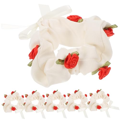 ARTSEWPLY 6 Stück Teiliges Retro Haargummis mit Blumenmuster Elastische Haargummis für Frauen und Mädchen Geeignet für Dickes und Dünnes Haar Vielseitig für Pferdeschwanz Dutt Modisches von ARTSEWPLY