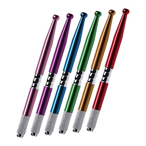 ARTSEWPLY 6 Stück Teiliges von Manual Pen Augenbrauenstift Professioneller Wasserfester Tätowierungsstift für Präzise Augenbrauen Geeignet für Profis und Zuhause Farben Rot Blau Gold Grün von ARTSEWPLY