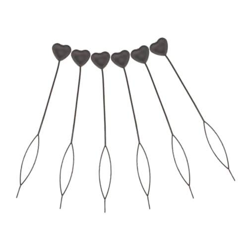 ARTSEWPLY 6-teiliges Haar-accessoire-set Schnellwerkzeug in Herzform Für Haarperlen Und Styling Pferdeschwanz-maker Schwarz von ARTSEWPLY
