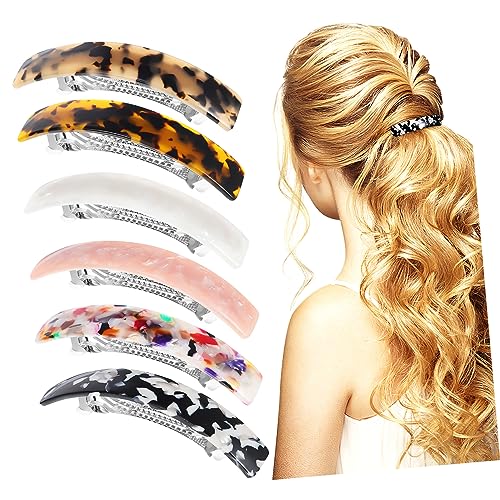 ARTSEWPLY 6Stücke Damen Haarspangen aus Acetat Rutschfeste Haarklammern für Dünnes und Dickes Haar Stilvoller Haarschmuck von ARTSEWPLY