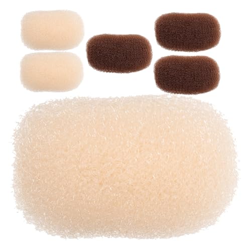 ARTSEWPLY 6stücke Haarclips Für Frauen Wiederverwendbare Volumenclips Atmungsaktive Haarpolster Für Voluminöse Hochsteckfrisuren in Kaffee Beige-farben Für Haarsytling-tools von ARTSEWPLY