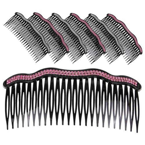 ARTSEWPLY 7 Stück Hochwertige Teilige Haarspangen mit Strass für Braut und Damen Wellenförmige Doppelte Reihe Eleganter Haarschmuck für Hochzeiten Partys und Besondere Zufällige Farbe von ARTSEWPLY