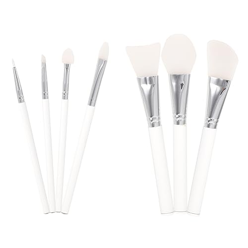 ARTSEWPLY 7Stücke Teiliges Kosmetik Bürstenkit mit Acryl Make Up Pinsel für Foundation Lidschatten Augenbrauen Lippen Weiche Hautfreundliche Silikonbürsten von ARTSEWPLY