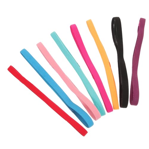 ARTSEWPLY 8 Stück Sportliches Teiliges Rutschfestes Haarband für Damen und Herren Elastische Stirnbänder für Fitness Yoga Laufen und Freizeitaktivitäten Farben Zufällig Zufällige Farbe von ARTSEWPLY