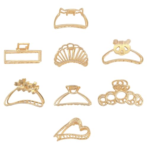 ARTSEWPLY 8 Stück Teiliges Perlen Haarklammer Modische Metall Haarspangen mit Hohlem Design Stilvolle Kralle Clips für Frauen und Mädchen Praktisch und Langlebig für Alltag und Geschenke von ARTSEWPLY