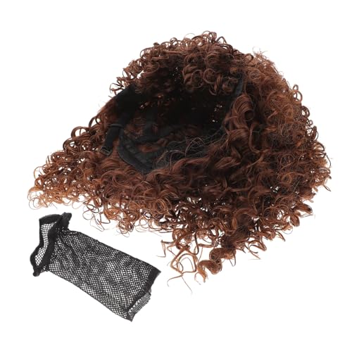 ARTSEWPLY Afro Perücke mit Wellen Realistisch Welliges Synthetisches Haar Hitzebeständige Fasern Lang Hellbraun Natürliches Design für Frauen Cosplay Alltag Themenparty von ARTSEWPLY