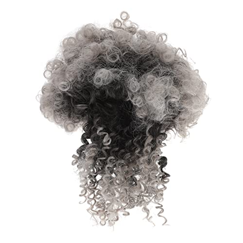 ARTSEWPLY Afro Puff Clip In Ponytail Extension Kurz Lockig Kunsthaar Haarteil für Frauen Verstellbar Hitzebeständig Natürlicher Look Einfache Anwendung Geschenkidee von ARTSEWPLY