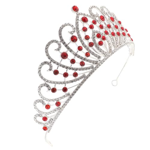 ARTSEWPLY Barock Brautkrone mit Funkelnden Strasssteinen Stabile Damen Tiara für Hochzeit Party und Verlobung Silberner Diadem Kopfschmuck mit Schmuckstein Eleganter Haarschmuck von ARTSEWPLY