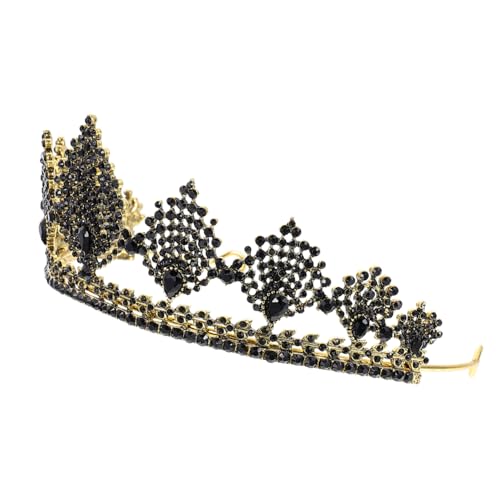ARTSEWPLY Barock Vintage Brautkrone mit Strassbesatz Stilvolles Metall haarschmuck Halbrunde Tiara für Damen Hochzeit Festliche Anlässe Anspruchsvoller Look Feine Handarbeit von ARTSEWPLY