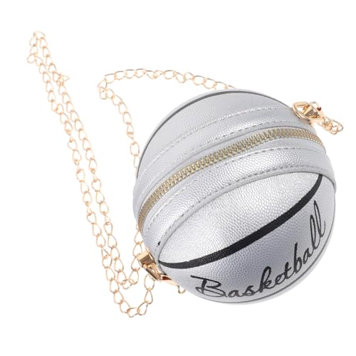 ARTSEWPLY Basketball Umhängetasche Damen PU Ketten Design Crossbody Handtasche Vielseitig als Makeup Tasche Robust und Stylisch Geeignet für Teenager und Sommer Trends von ARTSEWPLY