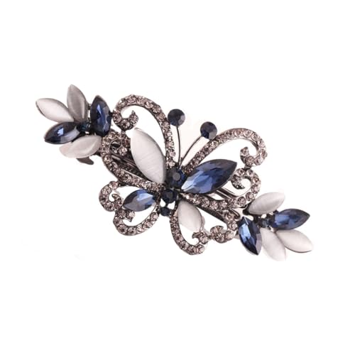 ARTSEWPLY Blaue Vintage Haarklammer mit funkelndem Schmetterling Modischer Haarschmuck für Damen und Mädchen Einzigartige Party haarspange für Festliche Anlässe Langlebiges Accessoire von ARTSEWPLY