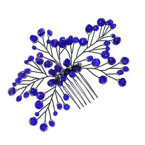 ARTSEWPLY Blauer Braut Haarkamm mit Strasssteinen Eleganter Haarschmuck für Hochzeit und Party Langlebig Hautfreundlich Feine Verarbeitung Festlicher Kopfschmuck für Damen von ARTSEWPLY