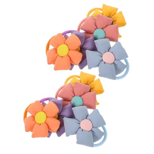 ARTSEWPLY 10stücke Blumenhaarband Für Mädchen Haarschmuck Geblümte Haargummis Haarseile Elastische Haargummis Für Dünnes Haar Haarstyling-accessoires Pferdeschwanzhalter von ARTSEWPLY