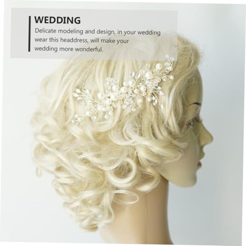 ARTSEWPLY Braut Haarkamm Perlen Haarschmuck Hochzeit Kopfschmuck Glänzend Elegant Leicht Tragbar Für Damen Festliche Anlässe von ARTSEWPLY