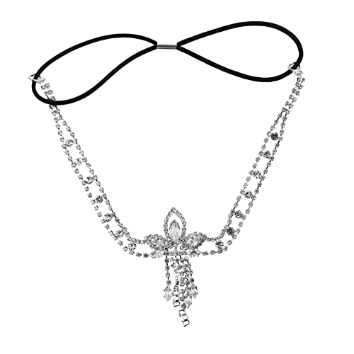 ARTSEWPLY Braut Haarkette mit Funkelnden Zirkonia Strasssteinen Modischer Hochzeitsschmuck für Braut und Festliche Anlässe Silberfarbene Haarkette als Stilvolles Accessoire von ARTSEWPLY