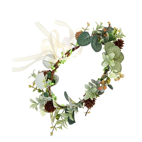 ARTSEWPLY Braut Haarschmuck Pine Cone Haarkranz Leichtes Material Modisches Kopfschmuck für Hochzeit Party Fotoshooting Cosplay und Geeignet von ARTSEWPLY