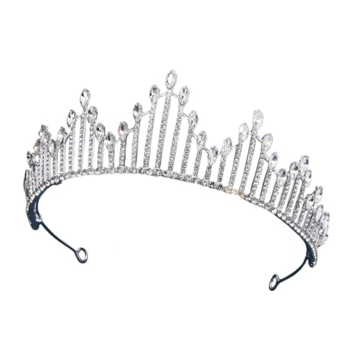 ARTSEWPLY Braut Tiara für Mädchen Zarte Silberne Haarreif mit Funkelnden Strasssteinen Leichter Hochzeitsschmuck Langlebig und Komfortabel für Braut Party Geburtstag von ARTSEWPLY
