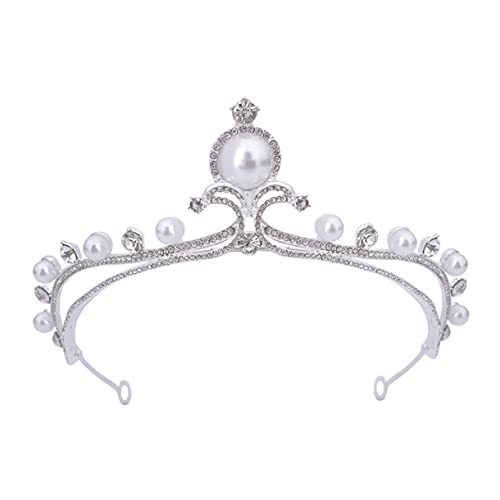 ARTSEWPLY Braut Tiara mit Funkelnden Strasssteinen und Perlen Leichtes Hochzeitskronen Haarband für Braut und Festliche Anlässe Bequemes Langlebiges Design für Hochzeit Party und von ARTSEWPLY