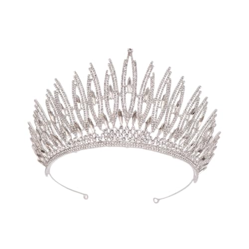ARTSEWPLY Brautkrone Silber Barock Stil Leichtes Langlebiges Haarschmuck für Hochzeit Verlobung und Party Funkelnde Tiara für Festliche Anlässe Attraktiver Kopfschmuck für Braut und Gäste von ARTSEWPLY