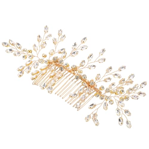 ARTSEWPLY Brautschmuck Haarkamm mit Strass für Hochzeit und Ball Leichter Seitenkamm für Bräute und Brautjungfern Handgefertigtes Haarschmuckstück mit Funkelnden Details von ARTSEWPLY