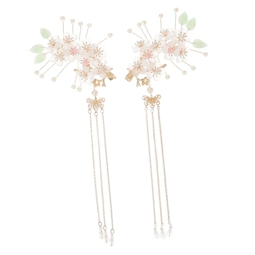 ARTSEWPLY Chinesische Haarspangen Damen Vintage Tassel Haarklammern mit Blumenmotiv Stilvolle Haarschmuck Accessoires für Alltag Party Hochzeit und Besondere Anlässe von ARTSEWPLY