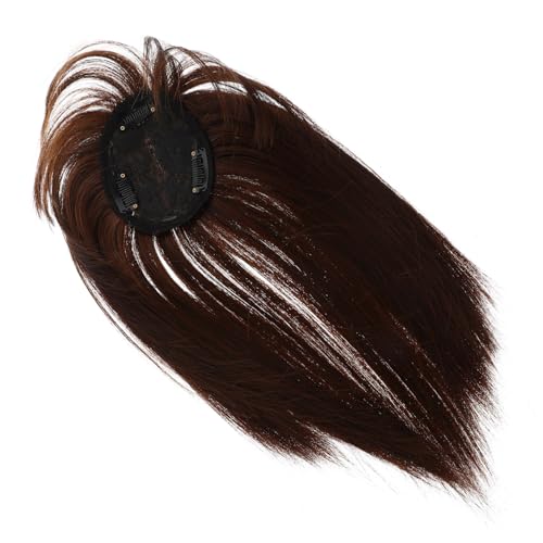 ARTSEWPLY Clip on Haarteil Für Dünner Werdendes Haar Synthetisches Haarteil Für Frauen 25cm in Hellbraun Mit Clip Design Für Einfaches Anbringen Für Alltag Und Besondere Anlässe von ARTSEWPLY
