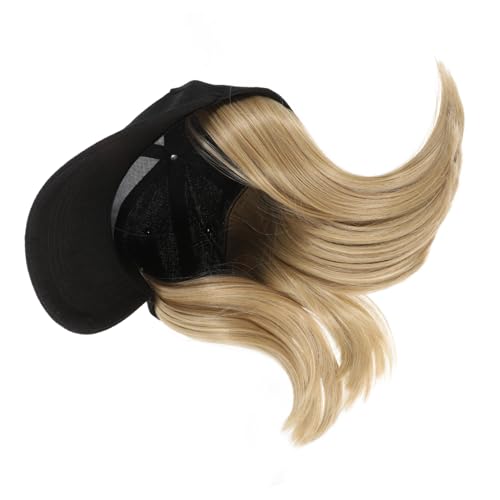 ARTSEWPLY Damen Perücke Hut mit Baseballmütze Kurze Gerade Haarverlängerung für Verstellbar und Vielseitig für Sommer Freizeit und Partys Hochwertiges Hitzebeständiges Material für von ARTSEWPLY