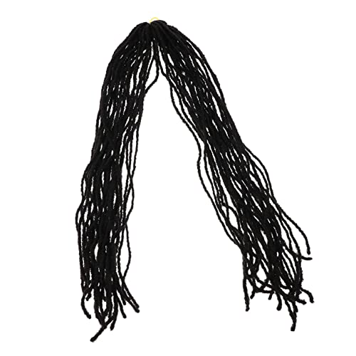ARTSEWPLY Dreadlock Extensions Für Frauen Und Männer Natürliche Haarverlängerung Für Hip-hop Und Reggae Stil Schwarze Synthetische Dünne Strähnen Für Vielseitiges Styling Und von ARTSEWPLY