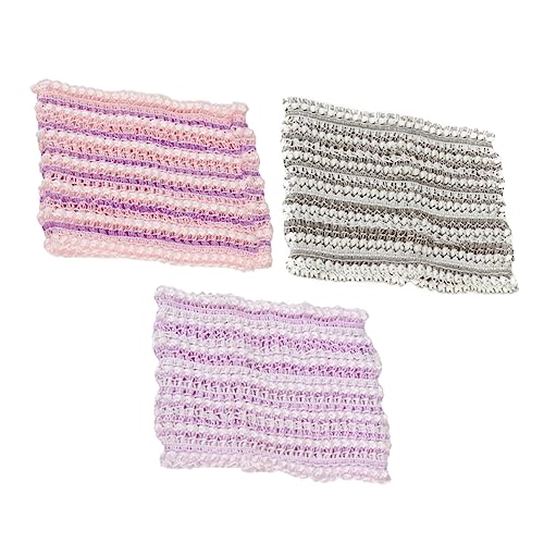 ARTSEWPLY 3 Stück Mesh Stirnbänder Zum Waschen Gesichts Elastische Duschhaarbänder Für Frauen Stylische Spa Gesichtsstirnbänder Praktische Haarbänder Für Kosmetik Und Hautpflege von ARTSEWPLY