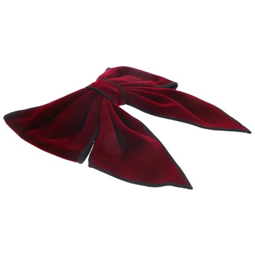 ARTSEWPLY Elegante Haarschleife Haarspange aus Weichem Samt mit Bowknot design Elastischer Federverschluss Weinrot Fest Haltend Geeignet für Hochzeit Party Mädchen und Damen von ARTSEWPLY