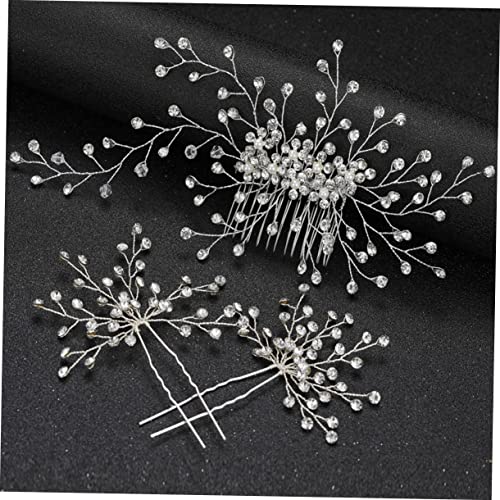 ARTSEWPLY Eleganter Braut Haarkamm mit Strasssteinen Teiliges Romantisches Haarstück für Damen und Bräute Einfach zu Tragen Stilvoller Haarschmuck für Hochzeit und Festliche Anlässe von ARTSEWPLY