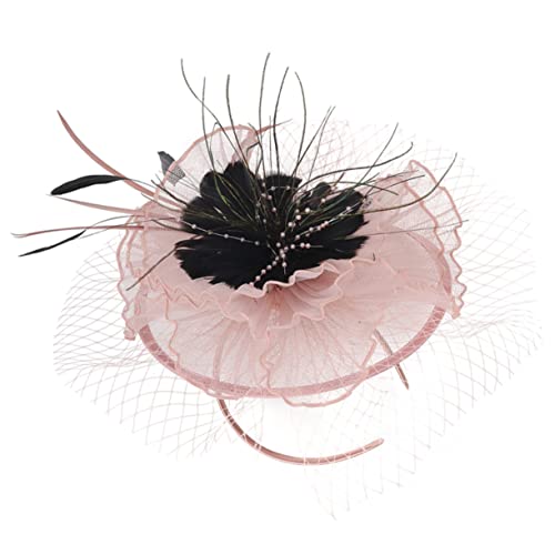 ARTSEWPLY Eleganter Fascinator Hut mit Abnehmbarem Clip und Haarreif Leichter Federschmuck für Damen Vielseitig Tragbar bei Hochzeit Cocktail Teeparty und Festlichen Anlässen von ARTSEWPLY
