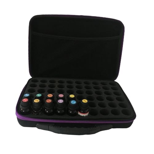 ARTSEWPLY Fächer Ätherische Öl Aufbewahrungstasche Stoßfeste Flaschenbox Tragbare Organizer Tasche für Reise mit Reißverschluss Große Kapazität Geeignet für Flaschen Zufällige Farbe von ARTSEWPLY