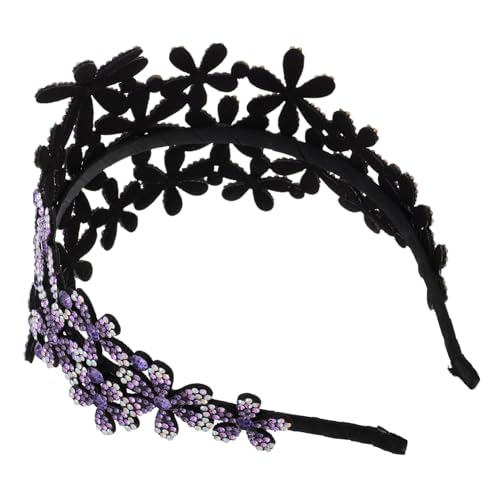 ARTSEWPLY Funkelndes Stirnband Für Damen Breites Blumen-kopfstück Mit Strasssteinen Brautschmuck Für Partys Und Hochzeiten von ARTSEWPLY
