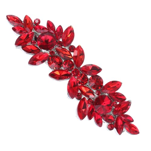 ARTSEWPLY Glänzende Haarspangen Mit Roten Strass-blumen Haarnadeln Kopfbedeckung Haarschmuck Für Frauen Und Mädchen Hochzeitsschmuck von ARTSEWPLY