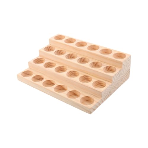 ARTSEWPLY Glasflaschen Holzständer Ätherische Öle Organizer Regal Aromatherapie Flaschenhalter Sicher Glatt Verarbeitet für Kosmetik und Duftöle Präsentation von ARTSEWPLY