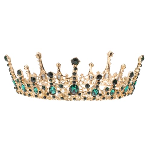 ARTSEWPLY Glitzer Strass Hochzeit Krone Stirnband Grüne Tiara Braut Haarschmuck für Geburtstag Party Brautjungfer und Festliche Anlässe von ARTSEWPLY