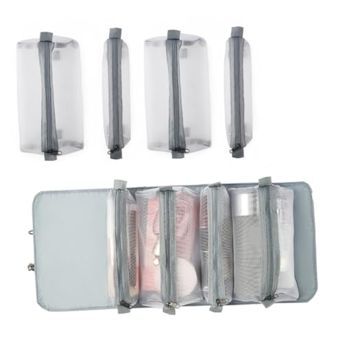 ARTSEWPLY Große Reise Kosmetiktasche aus Oxford Tragbare Toilettenartikel Organizer mit Leichte Make Up Tasche für Einfach zu Reinigen Robustem Reißverschluss für Unterwegs von ARTSEWPLY