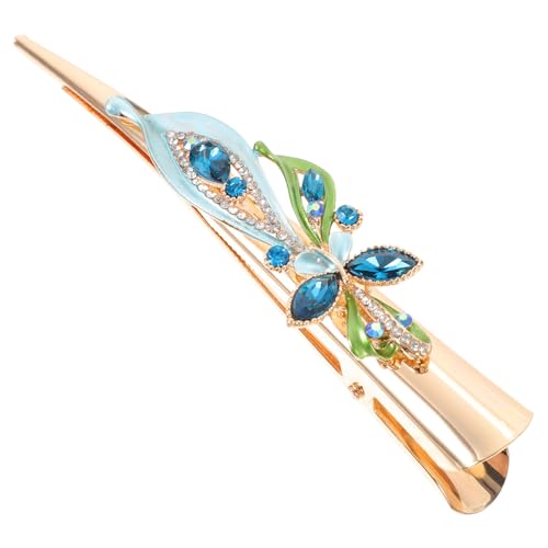 ARTSEWPLY Große Vintage Haarklammer mit Funkelnden Strasssteinen und Blumenmotiv Stabiler Haarklammer für Dickes und Langes Haar Dekoratives Damen Haaraccessoire für Hochzeit und Party von ARTSEWPLY