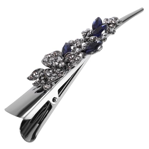 ARTSEWPLY Große Vintage Haarspange mit Blumen und Strass für Damen Entenschnabel Haarclip Eleganter Haarschmuck für Robust und von ARTSEWPLY