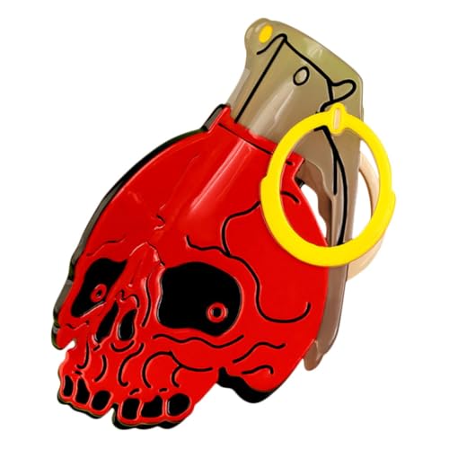 ARTSEWPLY Großer Roter Schädel Haarkralle aus Langlebigem Azetat Einzigartiges Stylisches Haar-accessoire für Damen Fester Sitz Leichtes Design für Halloween Partys und Alltag von ARTSEWPLY