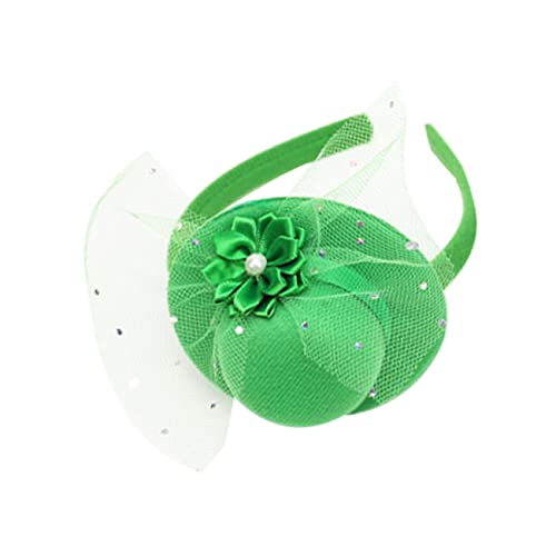 ARTSEWPLY Chic Patrick's Day Haarband Mit Grünem Hut Und Blumen Festlicher Kopfschmuck Für Damen Einzigartiges Headdress Patrick s Day Deko Für Kostümpartys von ARTSEWPLY