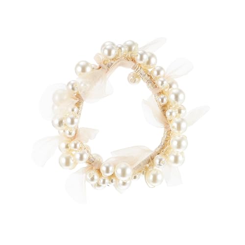 ARTSEWPLY Haargummi mit Perlen und Spitzen Design Elastischer Haarschmuck für Damen Geeignet für Dutt Pferdeschwanz und Tägliche Frisuren Leicht und Modisch Vielseitig für Haartypen von ARTSEWPLY