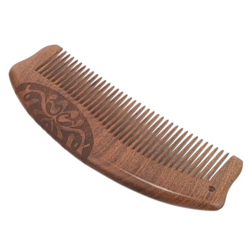 ARTSEWPLY Haarkamm aus Schwarzem Sandelholz Doppelseitiger Massagekamm mit Dekorativer Gravur für und Männer zur Entwirren und Styling für zu Besonderen Anlässen von ARTSEWPLY