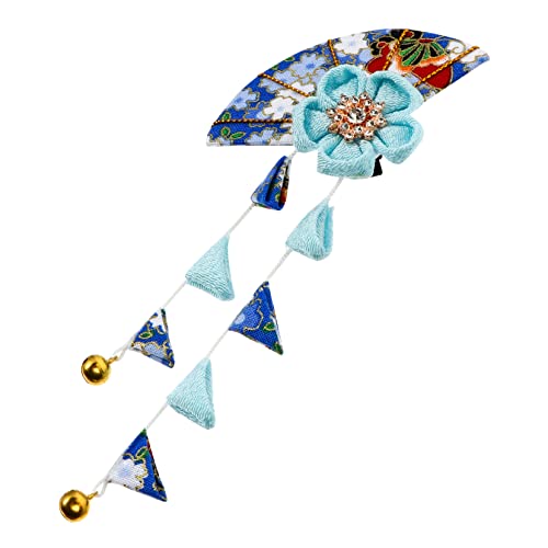 ARTSEWPLY Haarschmuck Im Japanischen Stil Für Damen Kleines Haar Accessoire Mädchen Geisha Haarspange Quaste Kimono Accessoires Kimono Haarspange Frau Ornament Styling Blaue von ARTSEWPLY