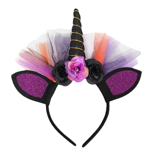 ARTSEWPLY Halloween Einhorn Stirnband Cosplay Accessoire Leichtes Horn Kopfschmuck für Party Haarschmuck Mädchen Halloween Kostüm von ARTSEWPLY
